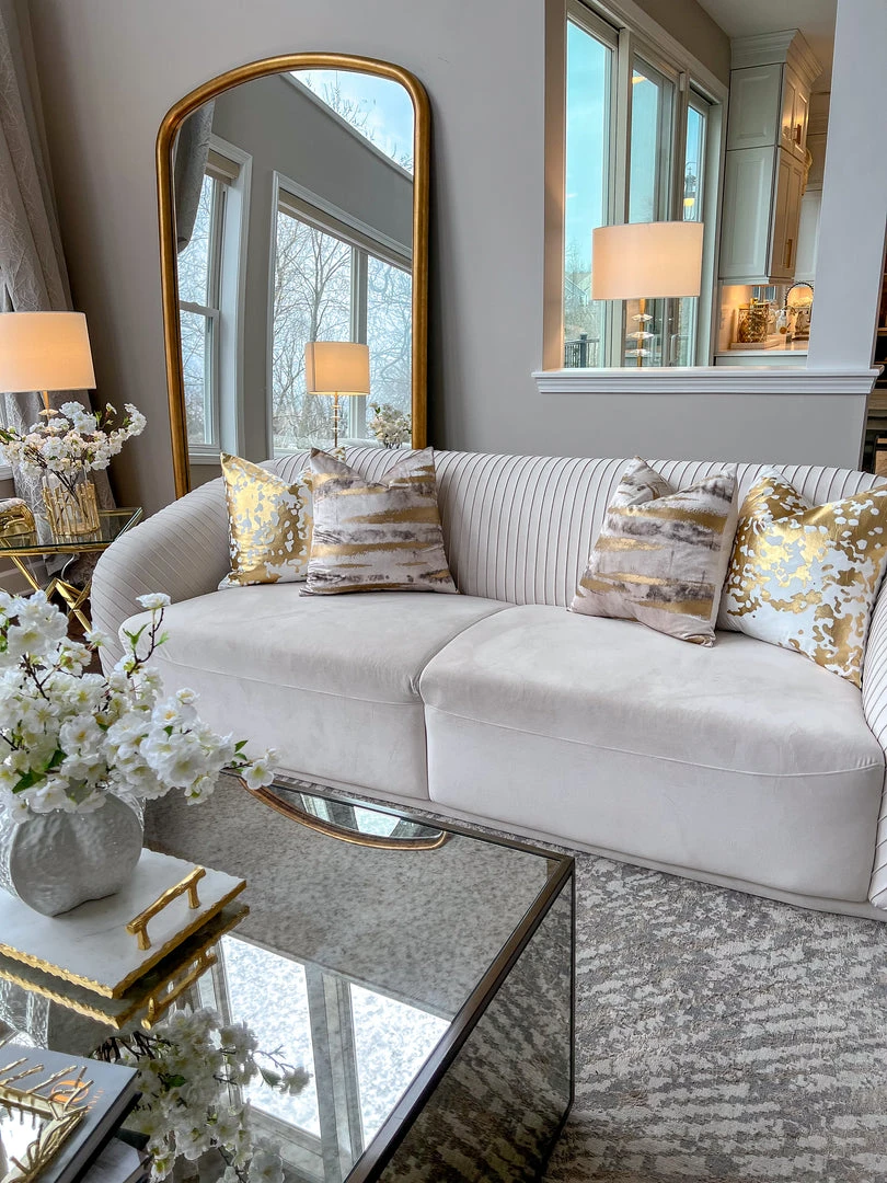 Cloud9d PILLOWS, RUGS, & THROWS Elise Ivory Gold Pillow - 20" X 20" 10 Cloud9d PILLOWS, RUGS, & THROWS Elise Ivory Gold Pillow - 20" X 20"