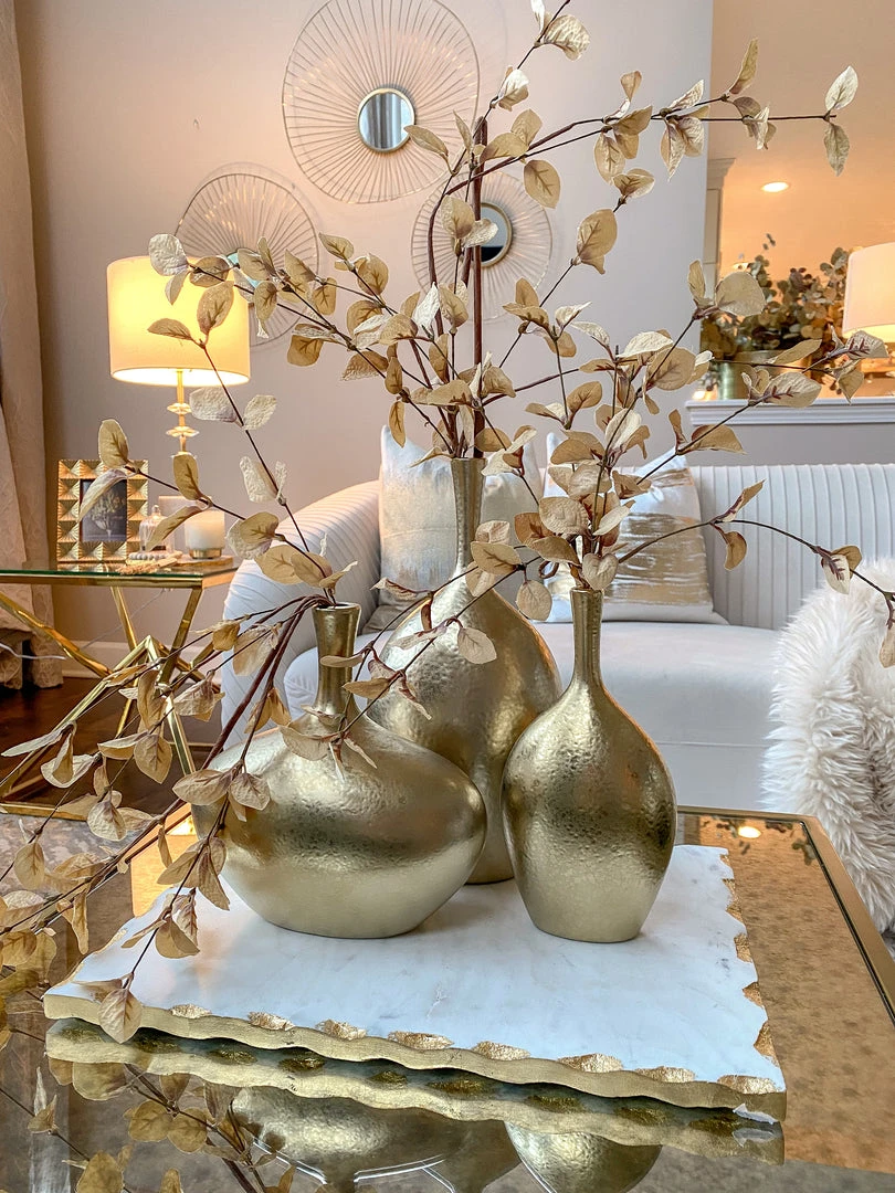 Inspire Me! Home Decor Slim Neck Hammered Texture Vase (3 Sizes) 3 Inspire Me! Home Decor Slim Neck Hammered Texture Vase (3 Sizes)