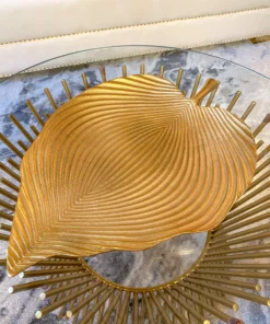 Inspire Me! Home Decor Large Gold Engraved Leaf Tray 7 Inspire Me! Home Decor Large Gold Engraved Leaf Tray