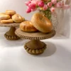Inspire Me! Home Decor Round Beaded Wood Cake Stand (2 Sizes)