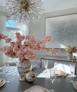 Inspire Me! Home Decor Pink Faux Orchid In Beveled Gold Pot