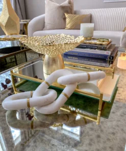 Inspire Me! Home Decor Gold Coral Pedestal Bowl 14 Inspire Me! Home Decor Gold Coral Pedestal Bowl