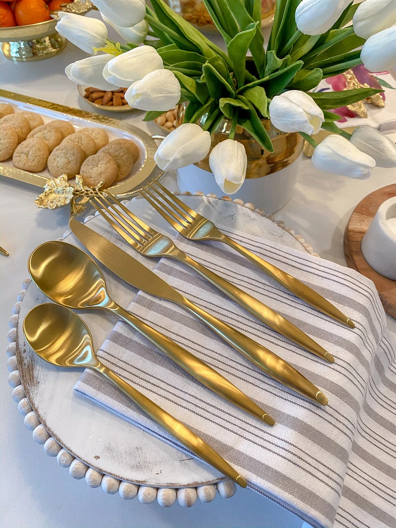 Inspire Me! Home Decor Matte Gold Flatware Set (4 Place Settings) 3 Inspire Me! Home Decor Matte Gold Flatware Set (4 Place Settings)