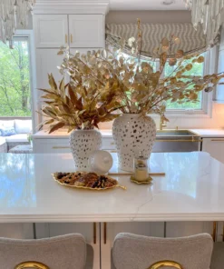 Inspire Me! Home Decor White Leaf Pattern Ginger Jar (2 Sizes) 13 Inspire Me! Home Decor White Leaf Pattern Ginger Jar (2 Sizes)