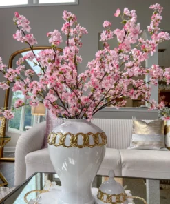 Inspire Me! Home Decor 36" Pink Cherry Blossom Spray Floral Stems