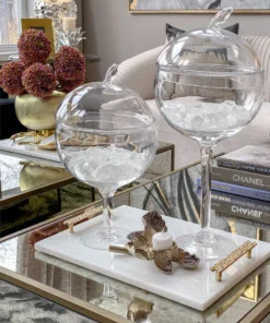 Inspire Me! Home Decor Gold Orchid Tea Light Holder