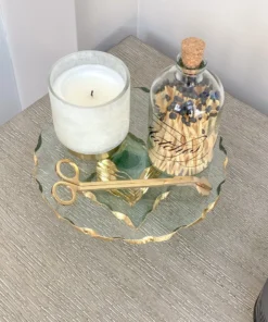 Inspire Me! Home Decor Stacked Glass Cake Stand With Textured Gold Rim (2 Sizes ) 33 Inspire Me! Home Decor Stacked Glass Cake Stand With Textured Gold Rim (2 Sizes )