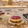 Inspire Me! Home Decor Gold Leaf Detailed Cake Plate W/ Textured Glass Dome 1 Inspire Me! Home Decor Gold Leaf Detailed Cake Plate W/ Textured Glass Dome