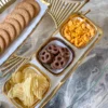 Inspire Me! Home Decor 3 Square Snack Bowls W/Tray Set Gold 2 Inspire Me! Home Decor 3 Square Snack Bowls W/Tray Set Gold