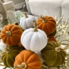 Inspire Me! Home Decor White Velvet Mini Pumpkin With Gold Stem 2 Inspire Me! Home Decor White Velvet Mini Pumpkin With Gold Stem