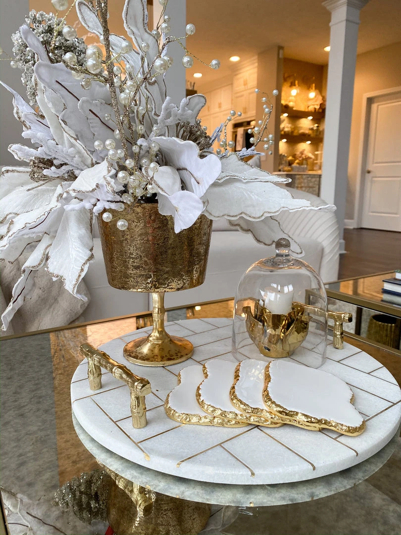 Inspire Me! Home Decor Gold Footed Vase 3 Inspire Me! Home Decor Gold Footed Vase