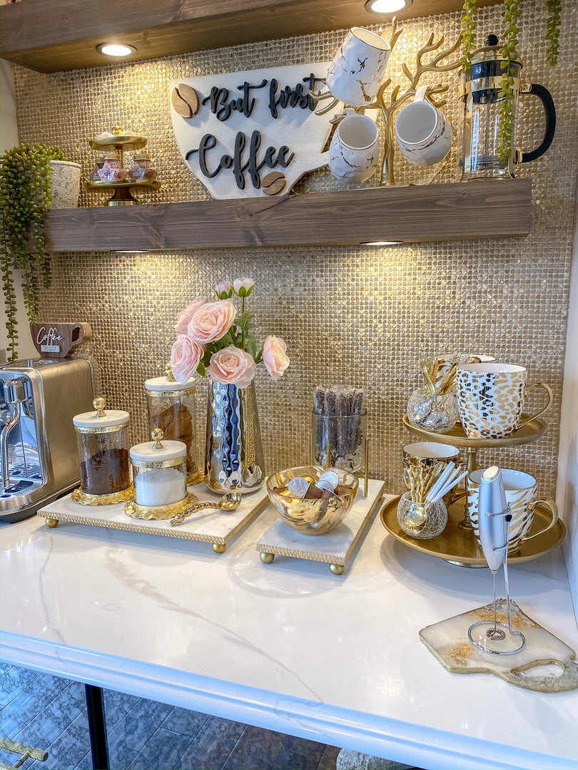 Inspire Me! Home Decor White Marble Tray W/ Gold Textured Edge (2 Size) 9 Inspire Me! Home Decor White Marble Tray W/ Gold Textured Edge (2 Size)