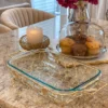 Inspire Me! Home Decor Rectangular Pyrex With Gold Branch Detailed Holder 1 Inspire Me! Home Decor Rectangular Pyrex With Gold Branch Detailed Holder