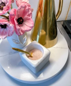 Inspire Me! Home Decor Marble Spice Bowl W/ Gold Spoon