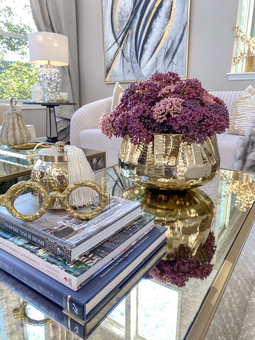 Inspire Me! Home Decor Wide Rimmed Gold Bowl (2 Sizes) 5 Inspire Me! Home Decor Wide Rimmed Gold Bowl (2 Sizes)