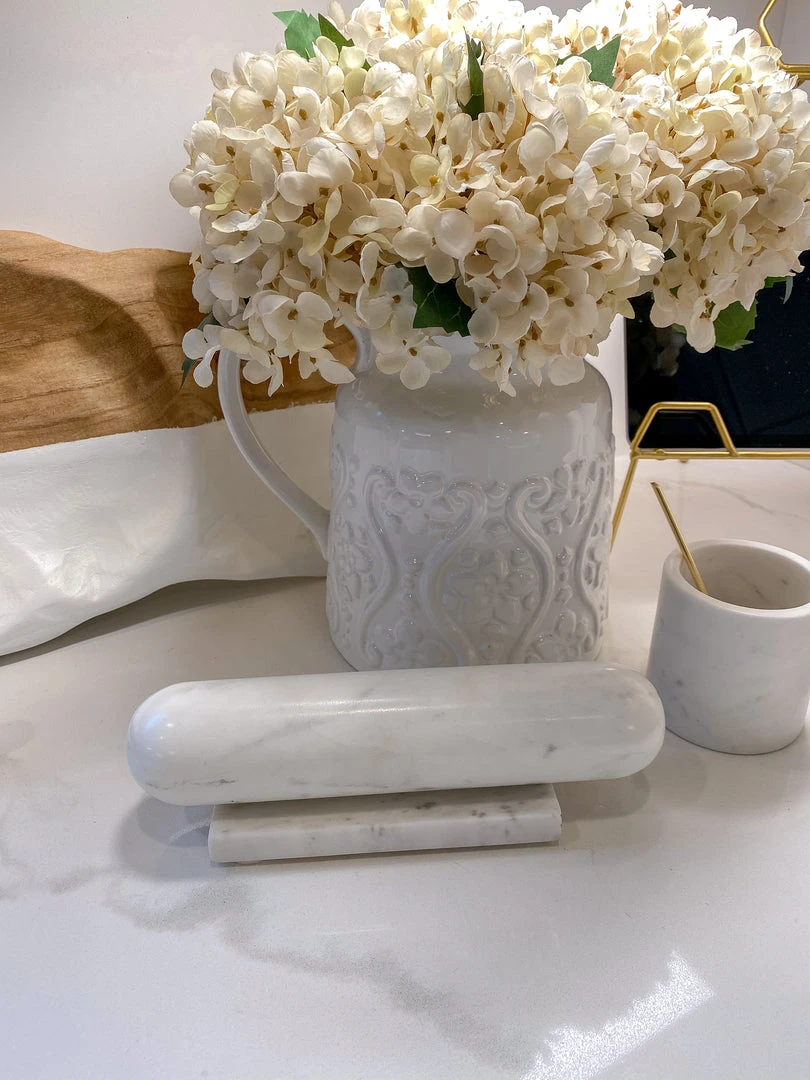 Inspire Me! Home Decor Marble Rolling Pin With Marble Base 3 Inspire Me! Home Decor Marble Rolling Pin With Marble Base