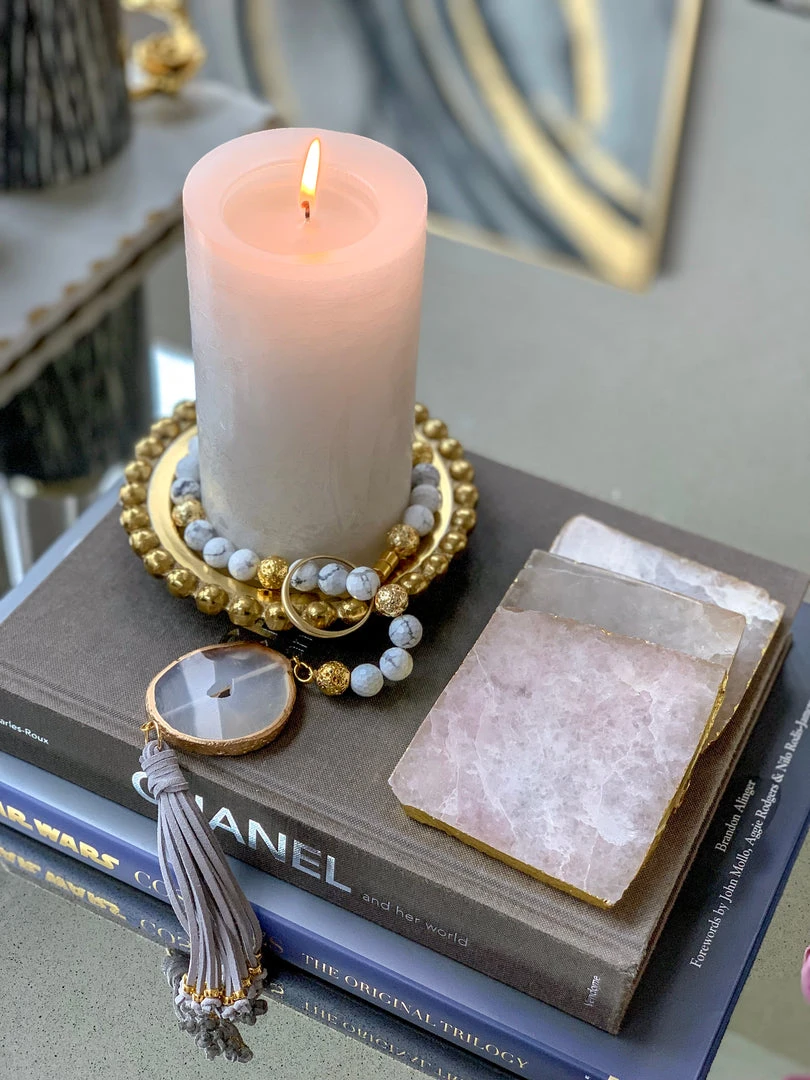 Inspire Me! Home Decor Beaded Round Decorative Plate (2 Colors) 9 Inspire Me! Home Decor Beaded Round Decorative Plate (2 Colors)