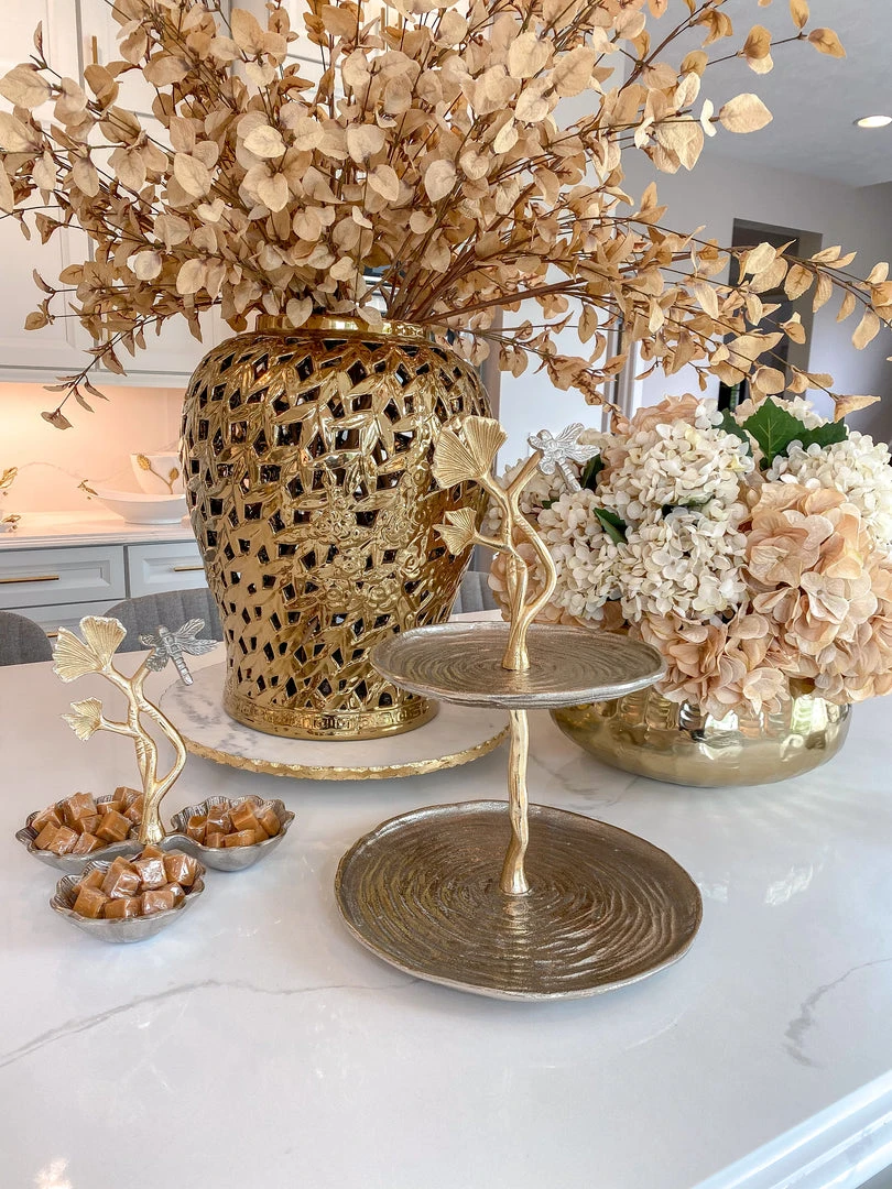 Inspire Me! Home Decor Two-Tone Dragonfly Serving Bowl Gold 5 Inspire Me! Home Decor Two-Tone Dragonfly Serving Bowl Gold