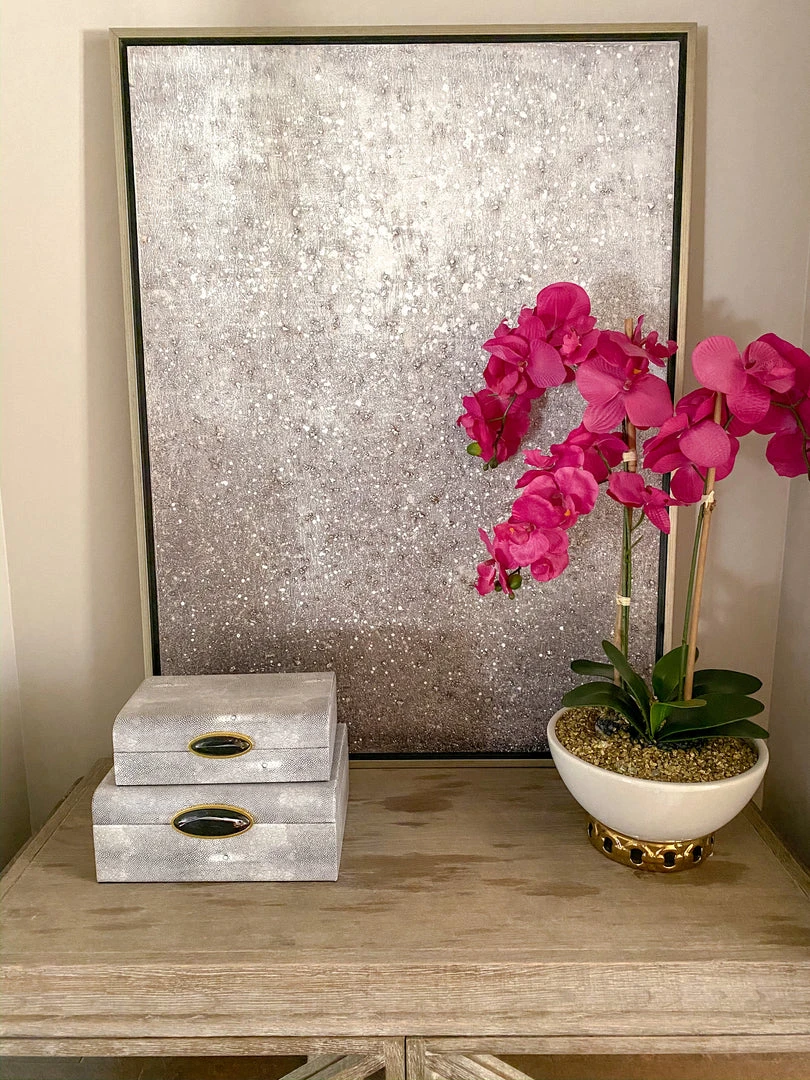 Inspire Me! Home Decor Silver Shimmer Wall Art 3 Inspire Me! Home Decor Silver Shimmer Wall Art