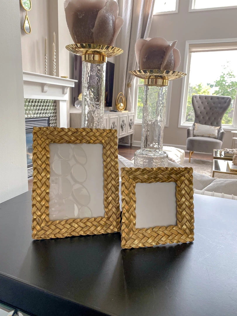 Inspire Me! Home Decor Gold Braided Patterned Picture Frame (3 Sizes) 3 Inspire Me! Home Decor Gold Braided Patterned Picture Frame (3 Sizes)