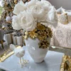 Inspire Me! Home Decor Gold Cascading Floral And White Vase 1 Inspire Me! Home Decor Gold Cascading Floral And White Vase