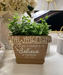 Inspire Me! Home Decor Faux Foliage Potted Inspirational Sign (3 Styles) 7 Inspire Me! Home Decor Faux Foliage Potted Inspirational Sign (3 Styles)