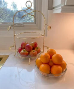 Inspire Me! Home Decor Two-Tiered Gold Leaf Serving Display 15 Inspire Me! Home Decor Two-Tiered Gold Leaf Serving Display