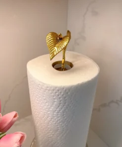 Inspire Me! Home Decor Gold Leaf Detailed Paper Towel Holder ( Available In 2 Sizes)
