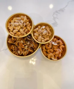 Inspire Me! Home Decor Metal 4 Snack Bowl Cluster (2 Colors)