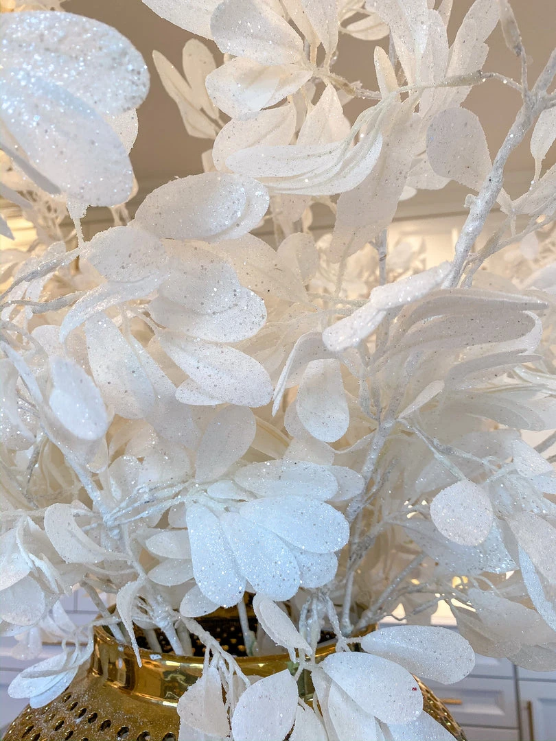 Inspire Me! Home Decor 45" Tall White Leaf Stem 5 Inspire Me! Home Decor 45" Tall White Leaf Stem