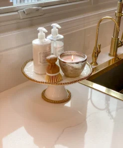 Inspire Me! Home Decor Gold And White Beaded Cake Stand 8 Inspire Me! Home Decor Gold And White Beaded Cake Stand