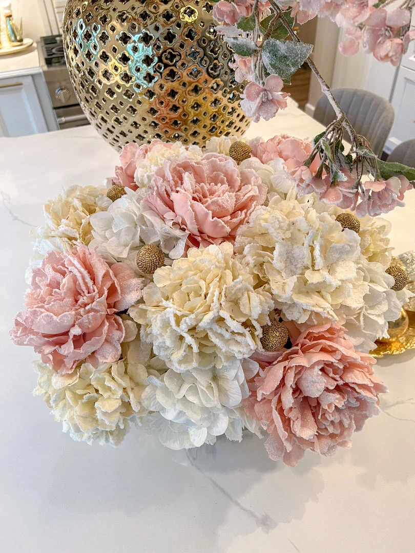 Inspire Me! Home Decor 27" White Snow Sprinkle Hydrangea Stem 4 Inspire Me! Home Decor 27" White Snow Sprinkle Hydrangea Stem