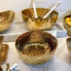 Inspire Me! Home Decor Hammered Porcelain Gold Bowl (2 Sizes) 2 Inspire Me! Home Decor Hammered Porcelain Gold Bowl (2 Sizes)