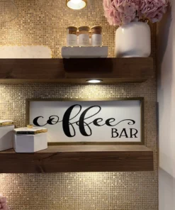 Inspire Me! Home Decor Wooden Coffee Bar Sign