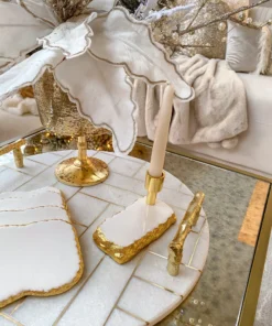 Inspire Me! Home Decor White Enameled Metal Candle Holder (2 Colors) 10 Inspire Me! Home Decor White Enameled Metal Candle Holder (2 Colors)