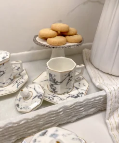 Inspire Me! Home Decor Gold Marbled Hexagon Espresso Tea Set Of 6 7 Inspire Me! Home Decor Gold Marbled Hexagon Espresso Tea Set Of 6