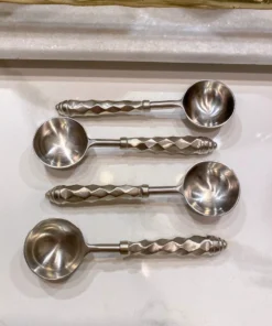 Inspire Me! Home Decor Silver Hammered Handle Spoons (Set Of 4)