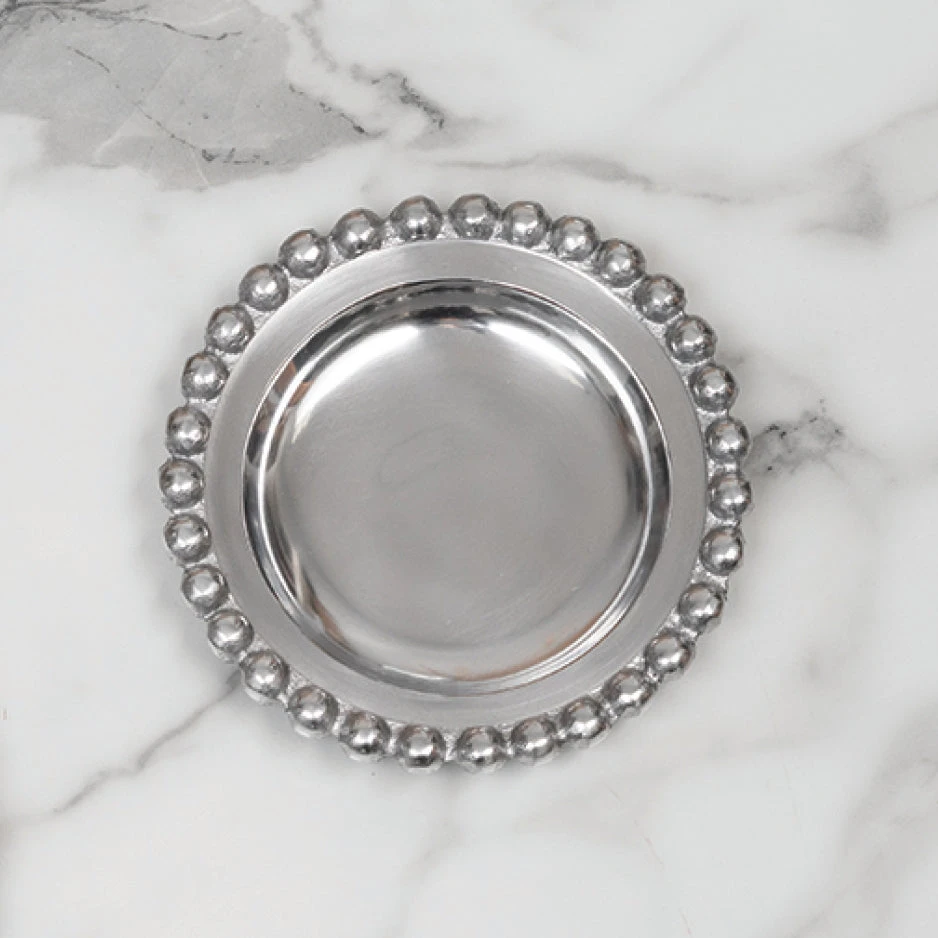 Inspire Me! Home Decor Beaded Round Decorative Plate (2 Colors) 12 Inspire Me! Home Decor Beaded Round Decorative Plate (2 Colors)