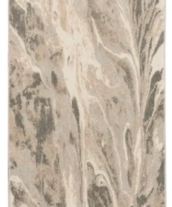 Nourison Elegance Area Rug- Grey/Charcoal/beige (5 Sizes) PILLOWS, RUGS, & THROWS