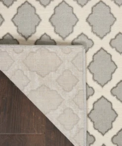 Nourison Joli Area Rug - Grey/Ivory (2 Sizes) PILLOWS, RUGS, & THROWS