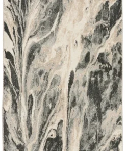 Nourison PILLOWS, RUGS, & THROWS Elegance Area Rug - Charcoal/Grey/Beige (10 Sizes) 11 Nourison PILLOWS, RUGS, & THROWS Elegance Area Rug - Charcoal/Grey/Beige (10 Sizes)